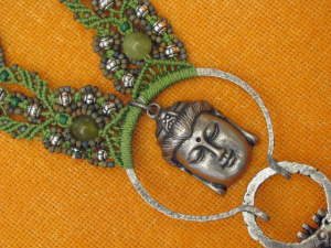 Buddha's Garden 1 Micro-Macrame Necklace by The Beading Yogini