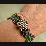 Vineyard knot micro-macrame bracelet by The Beading Yogini view No. 1