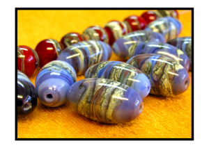 Purple Lampwork Beads by The Beading Yogini