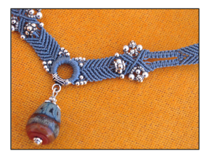 Micro Macrame Southwest Slate Necklace 4 by The Beading Yogini