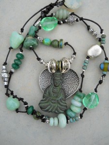 Buddha Necklace full by The Beading Yogini