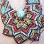 1 The Beading Yogini Turquoise Mega Mandala Macrame Necklace