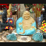 Big Blue Buddha at Cactus Joe's Blue Diamond Nursery