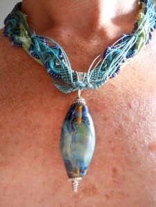 IBN Sea Challenge Waves Necklace Wispy Side by The Beading Yogini