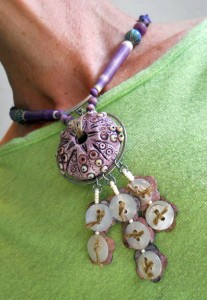 IBN Sea Urchin Challenge Necklace Worn G by The Beading Yogini
