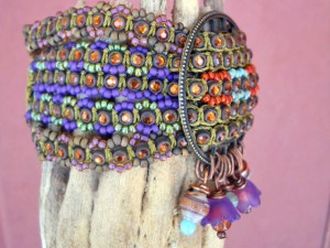 Lavender Equinox Bracelet by The Beading Yogini