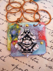 Painting With FIre BUddha Pendant 2 by The Beading Yogin