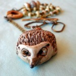 OCT ABS Hedgehog Necklace Front View by The Beading Yogini