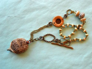 OCT ABS Hedgehog Necklace Full View by The Beading Yogini