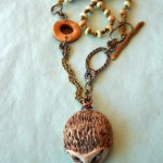 OCT ABS Hedgehog Necklace View A by The Beading Yogini
