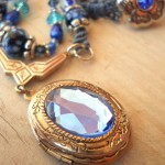 Blue Straggler Necklace Locket By The Beading Yogini