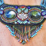 Owl Seed bead Necklace Center by The Beading Yogini